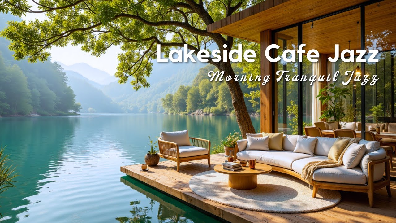 Lakeside Cafe Jazz - Morning Tranquil Jazz with Nature Therapy for De Stress & Mental Calm