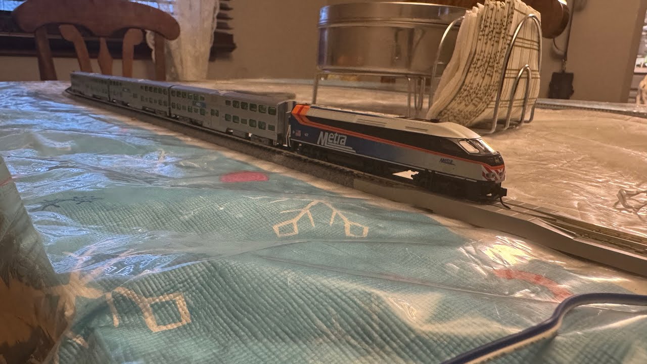 N scale metra set driving