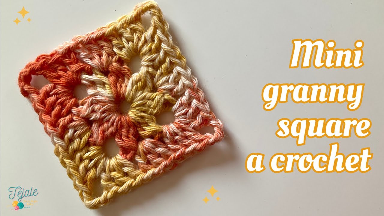 C&oacute;mo tejer un mini granny square a crochet