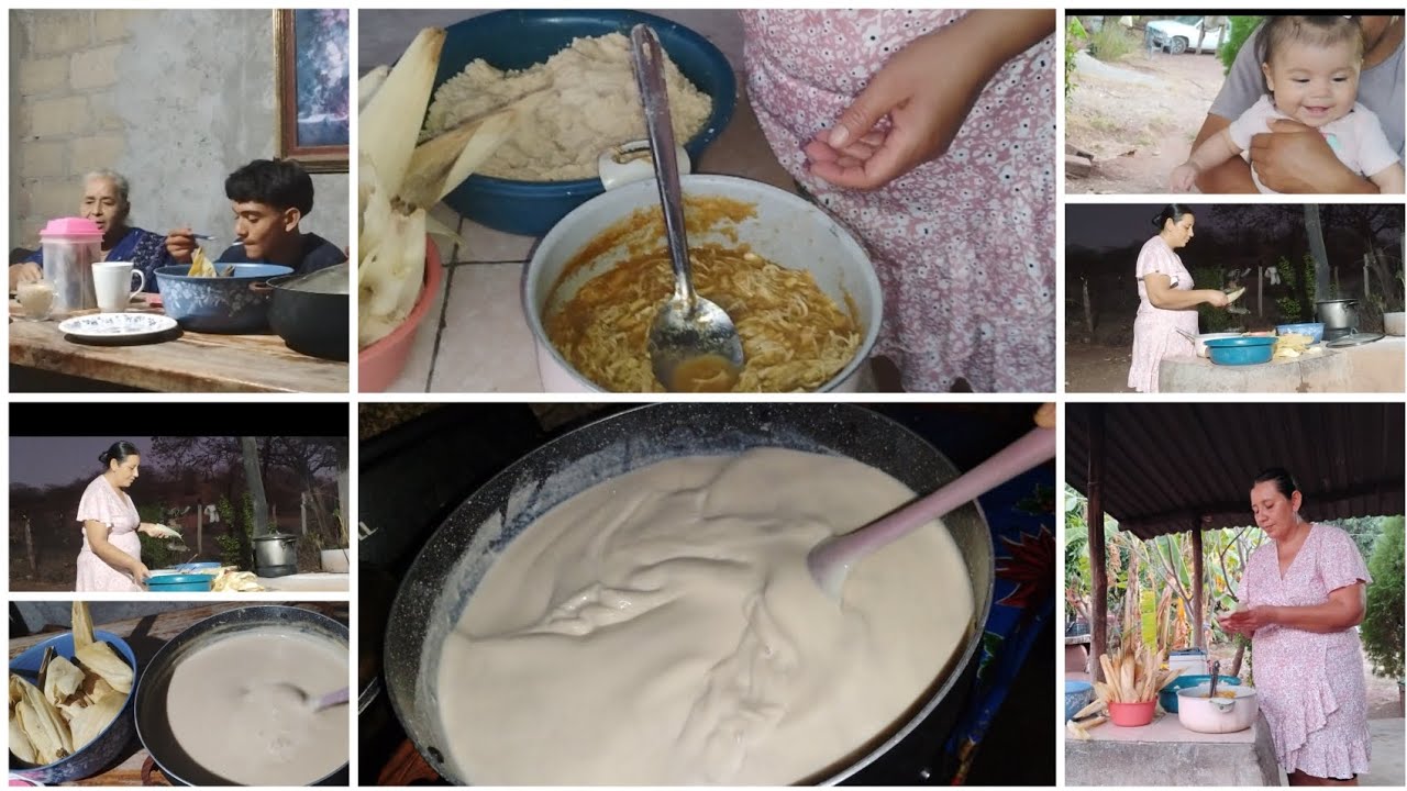 Asiendo tamales🫔 y atole ☕