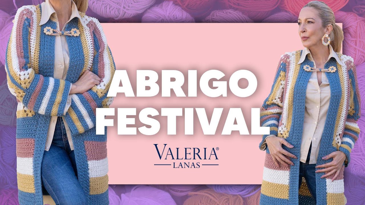 ✅ Cómo hacer un ABRIGO a CROCHET paso a paso con Lana natural de Valeria Lanas