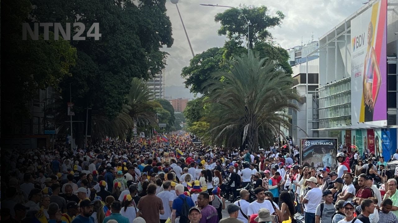 Multitudinario cierre de campaña de Edmundo González y María Corina Machado en Caracas
