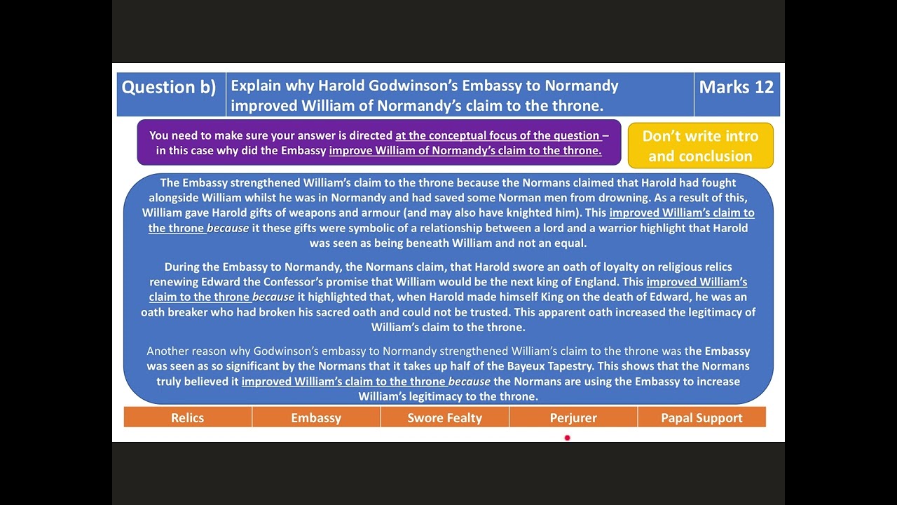 Year 11 History Mock Exam DIRT video