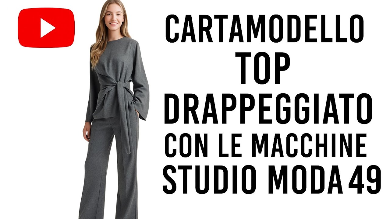 Cartamodello top drappeggiato con le maniche 