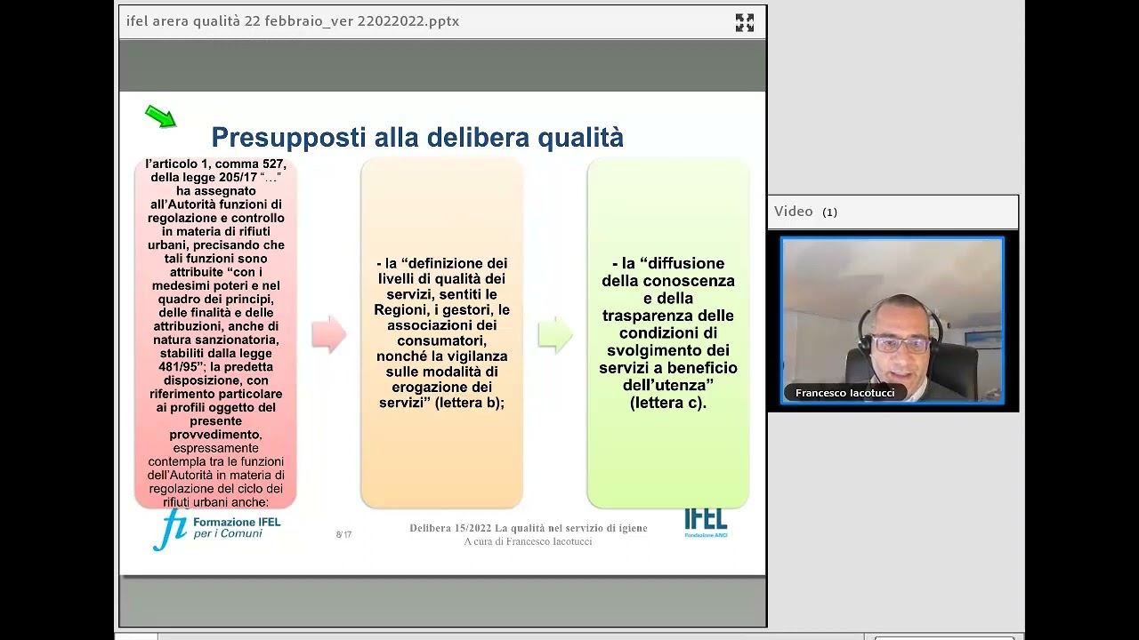 22/02/2022 - Regolazione ARERA: la nuova delibera n.15/2022 sulla qualità del servizio rifiuti