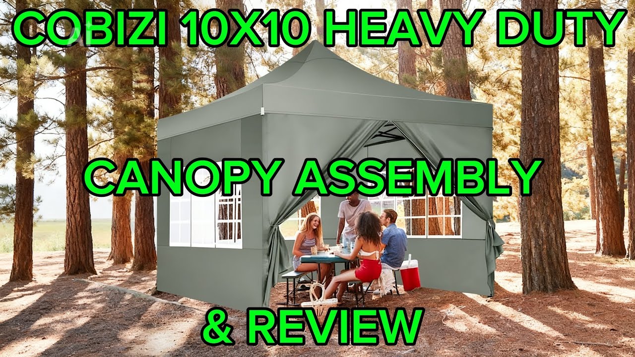 COBIZI 10X10 HEAVY DUTY CANOPY ASSEMBLY & REVIEW !!!