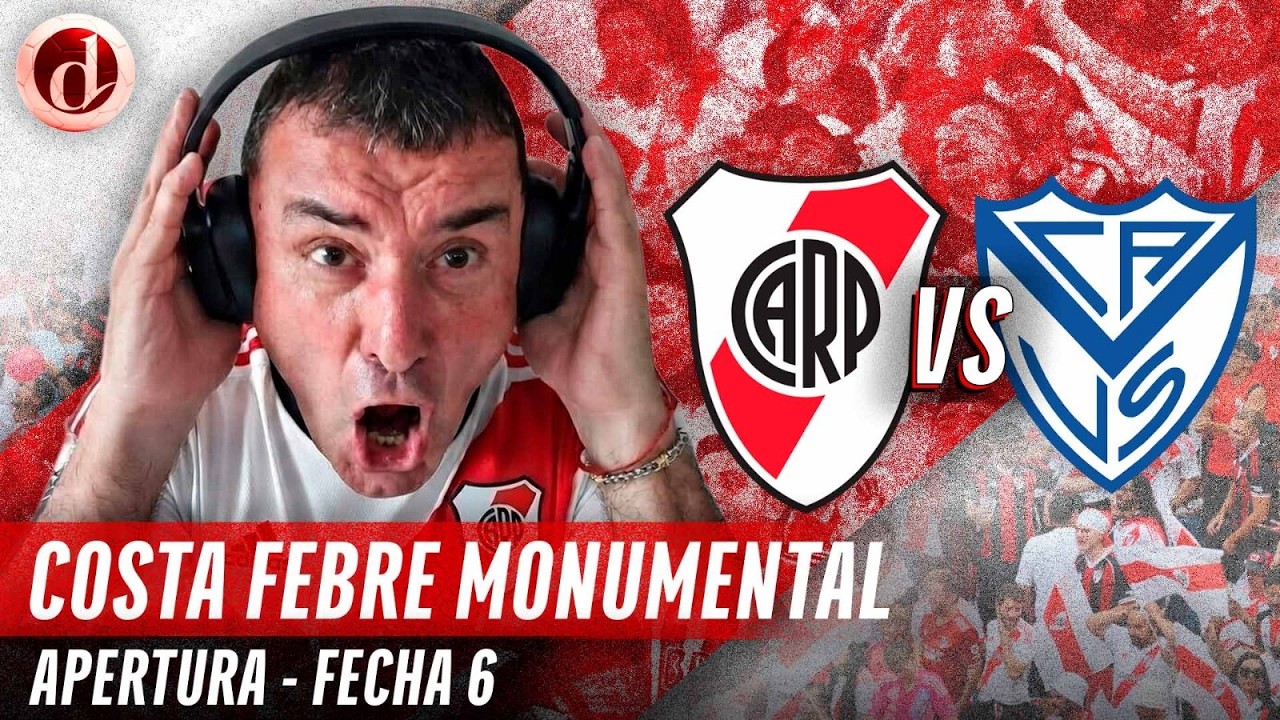 VÉLEZ vs. RIVER PLATE | LPF Apertura | Fecha 6 | EN VIVO ⚪🔴⚪ Lito Costa Febre