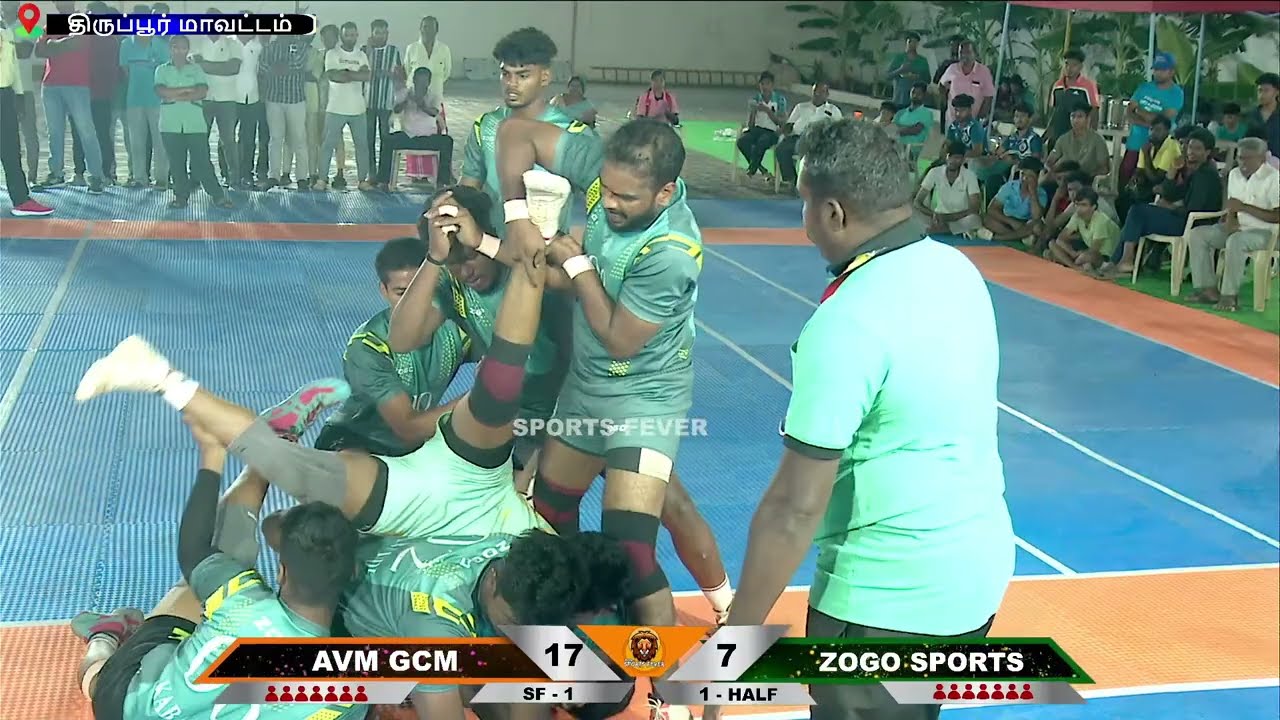 SF 1 // AVM GCM TIRUPPUR (Vs) ZOGO SPORTS // TIRUPPUR DISTRICT SENIOR CHAMPIONSHIP