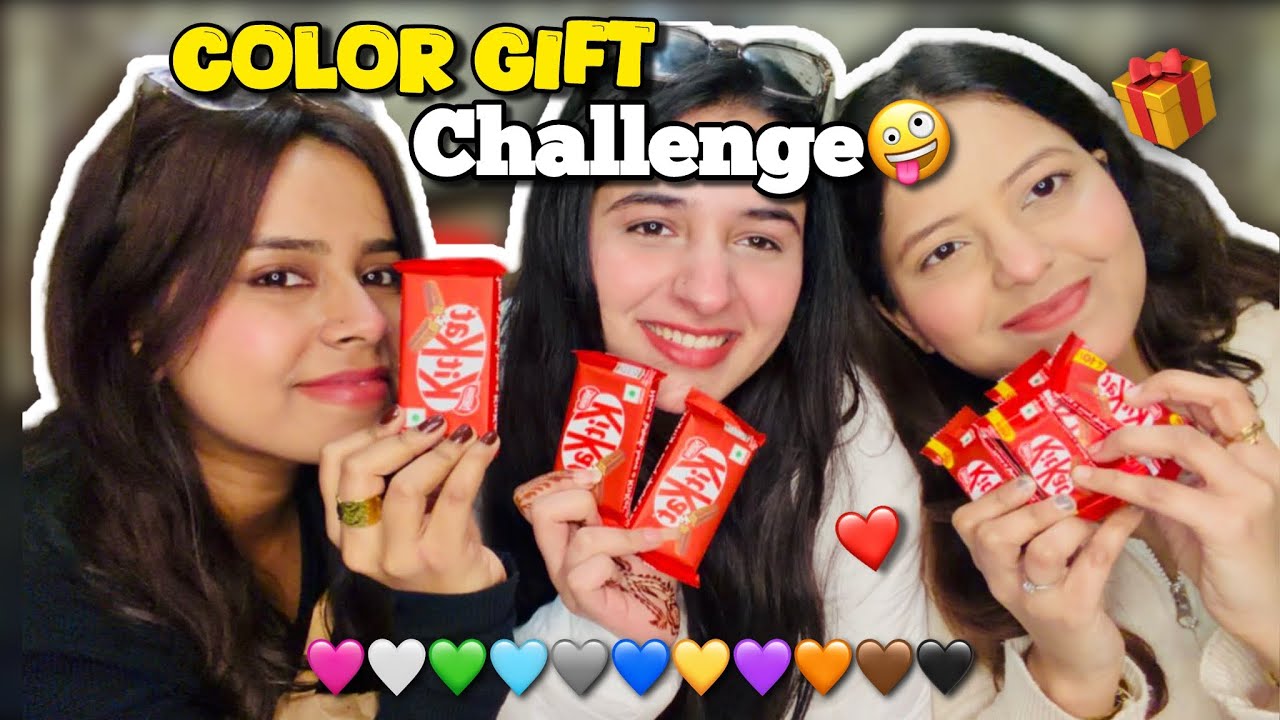 Color Gift Challenge with Besties🎀|| So much drama🎁🤣