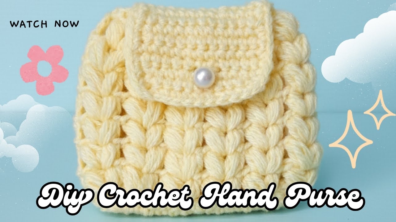 DIY Easy And Stylish Crochet Hand Purse 👛 #crochet #diy #trending #fyp #smallbusiness #clutch #easy 