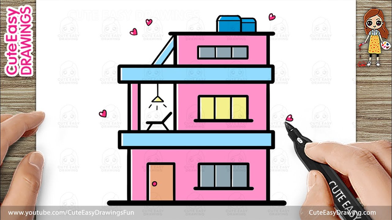 How to Draw a Cute House Building | Easy Step by Step for Kids