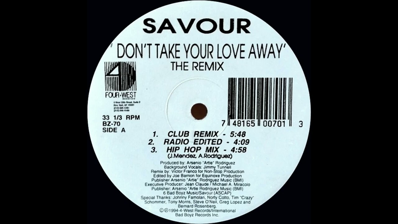 Savour - Don't Take Your Love Away (Club Remix)