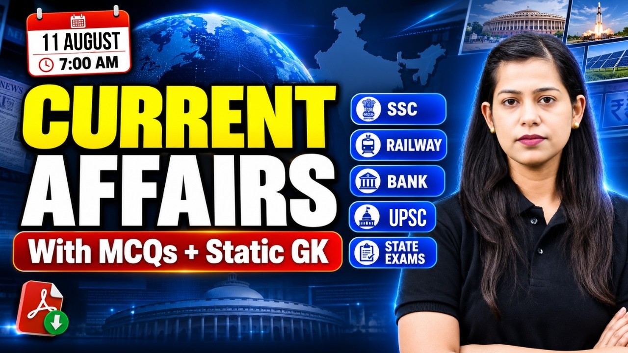 Current Affairs Today | 11 Aug 2026 Current Affairs | Daily Current Affairs by Krati Mam | Testbook