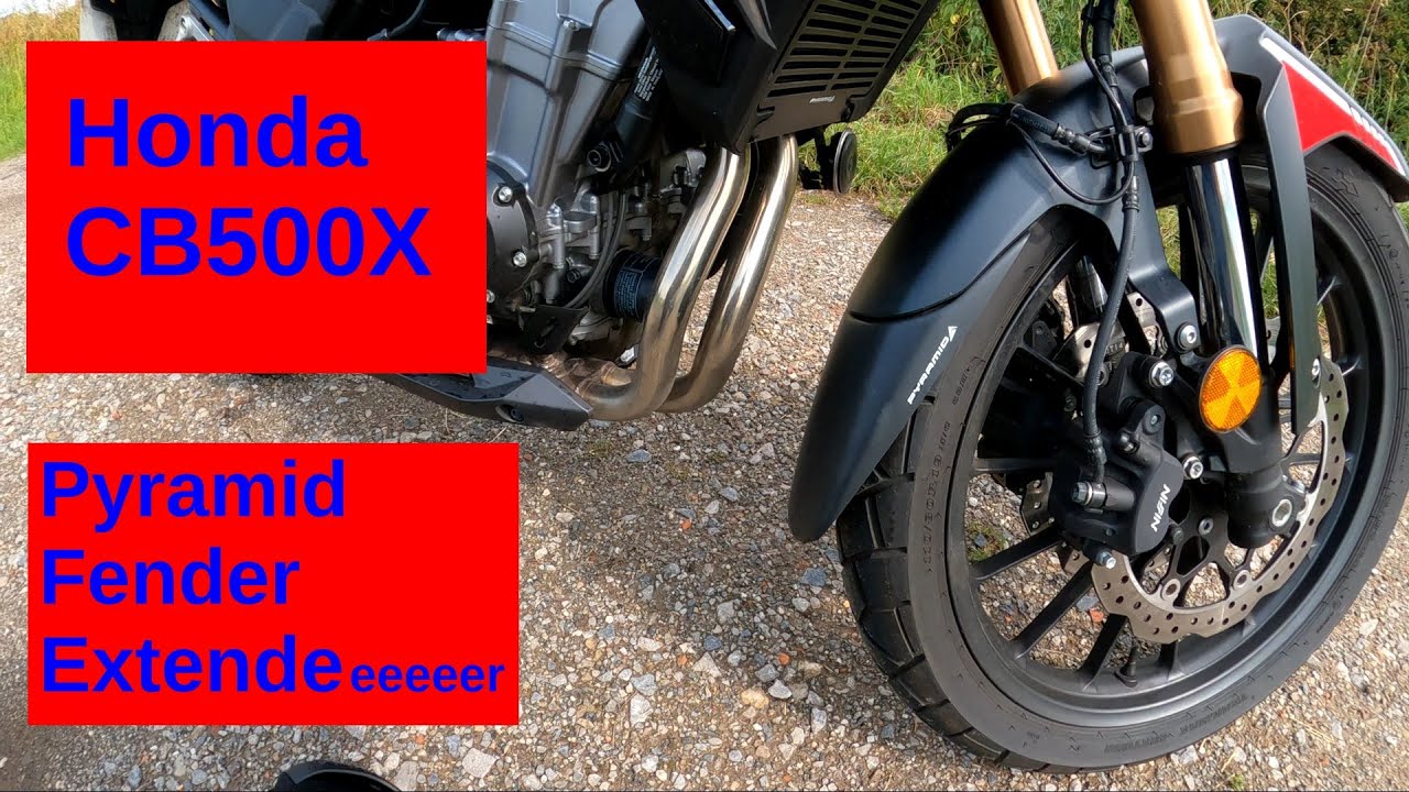 Honda CB500X   Fender extender plus Flap Update