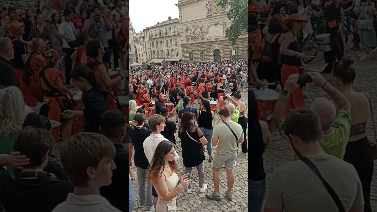 Passage Flamme Olympique  au Palais des Papes d'Avignon + Spectacle Oumpack 🎶🥁🎶