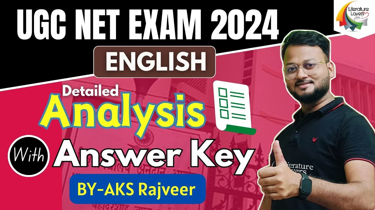 UGC NET English Answer Key 2024 || AKSRajveer Sir || Literature Lovers