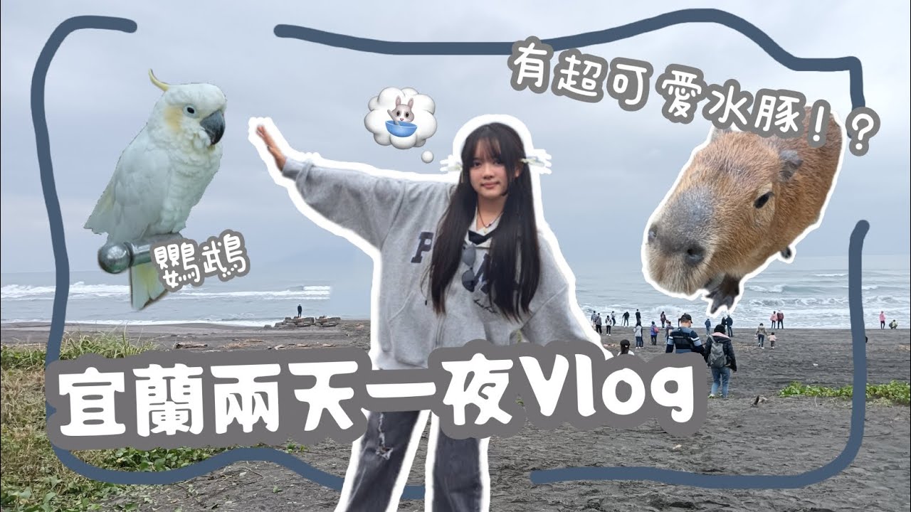 宜蘭兩天一夜Vlog🎉☁️😋|有超多可愛動物🐰