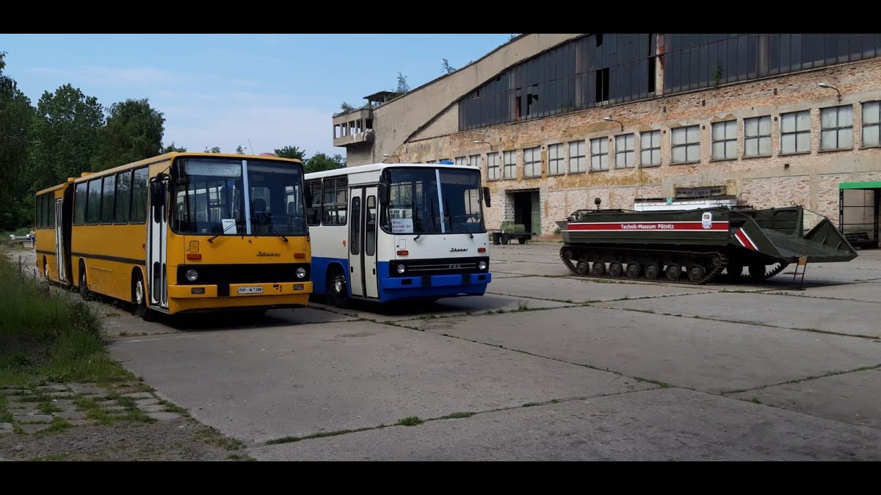 Besuch im Technik Museum Pütnitz Juni 2020  mit dem Ikarus 280 Gelenkbus selber gefahren.