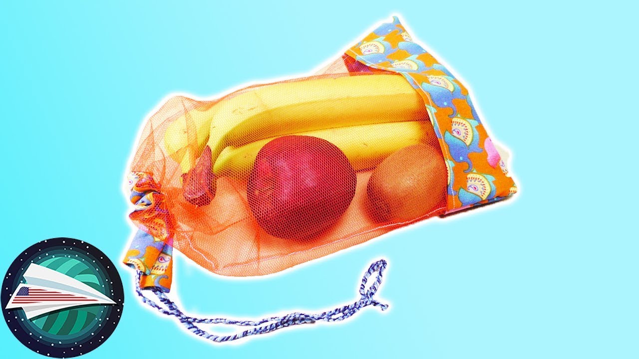 ZERO WASTE Sewing Reusable Fruit Bags | Sewing for Beginners | Leftover Fabric Ideas