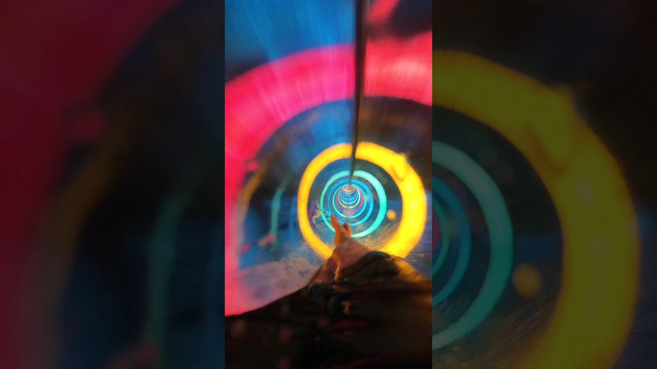 Insane aqua loop rainbow drop slide at drizzling land water park ghaziabad delhi water park ride