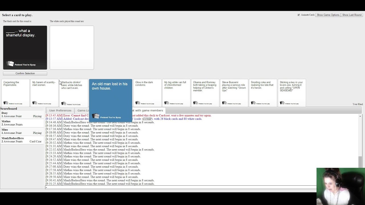 Cards Against Humanity with Manly, Mathas, and Minx! 4/4]