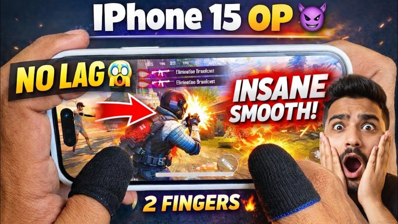 IPHONE 15 😱 BGMI 2 FINGERS FASTEST FULL RUSH GAMEPLAY 60 FPS 