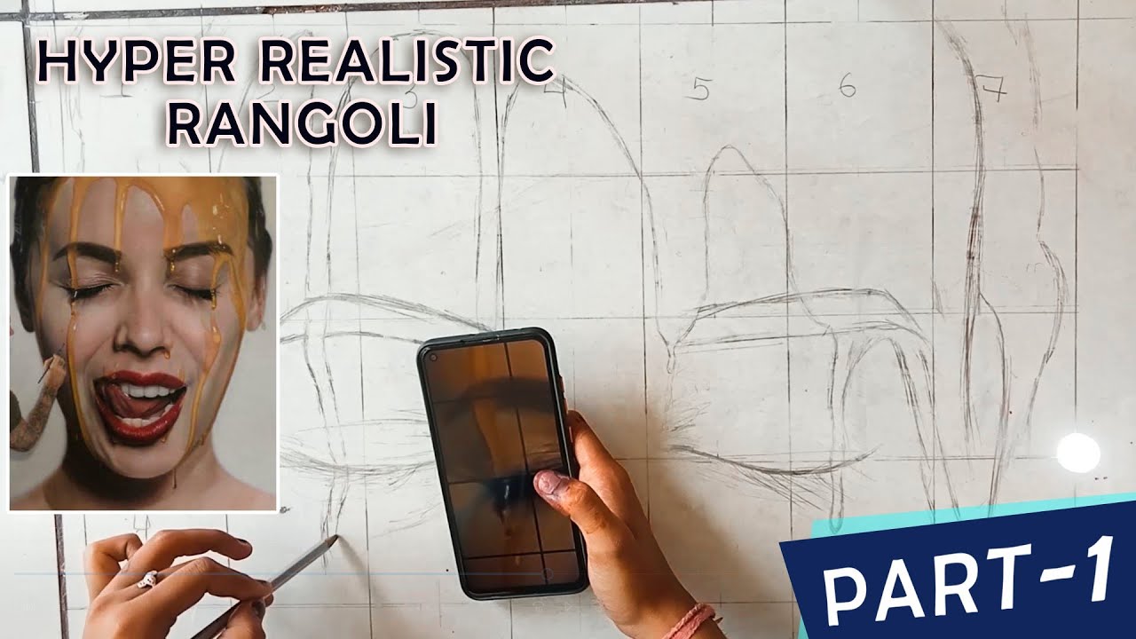 HYPER REALISTIC  POTRAIT RANGOLI PART 1 | SHIKHAS RANGOLI