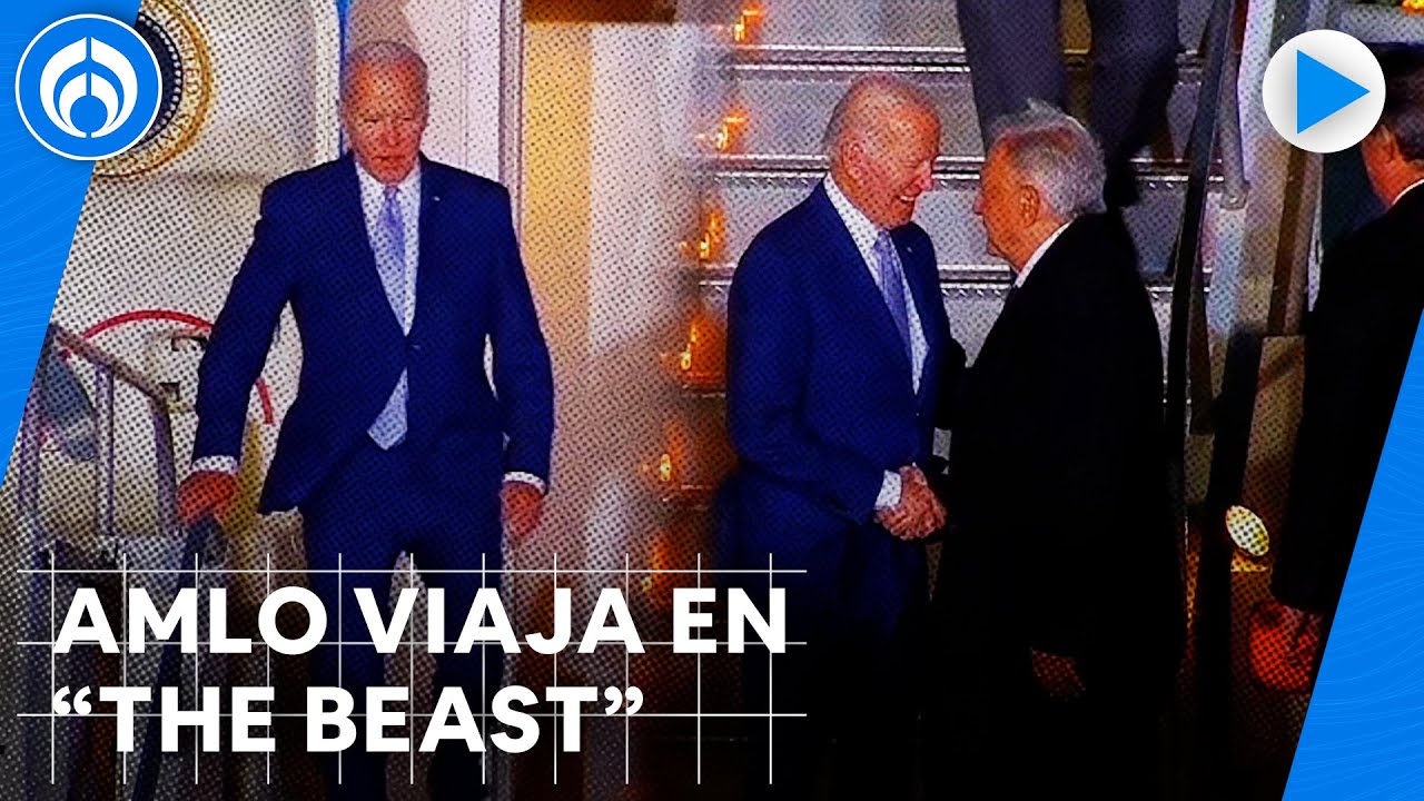Joe Biden aterriza en el AIFA con imponente dispositivo de seguridad; lo recibe AMLO y Ebrard