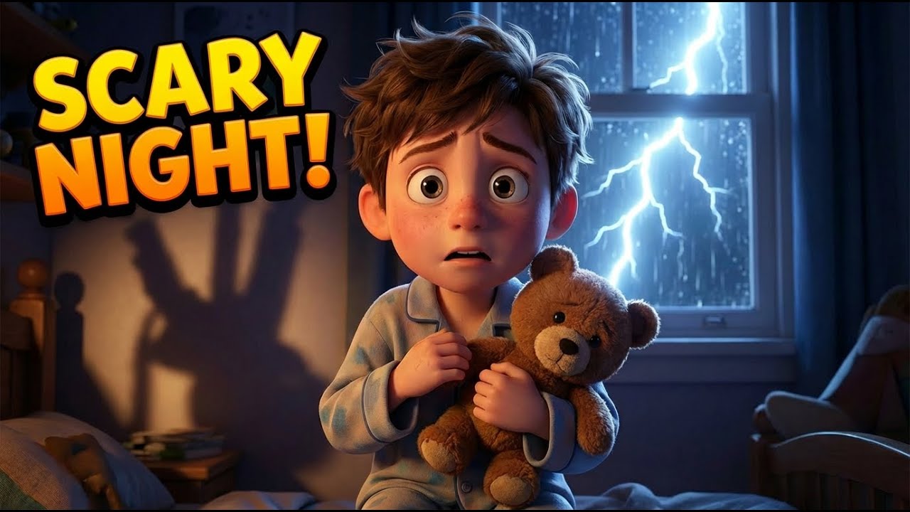 Brave Little Boy and the Thunder Night 🌩️ | Kids Bedtime Story | 3D Cartoon Animation