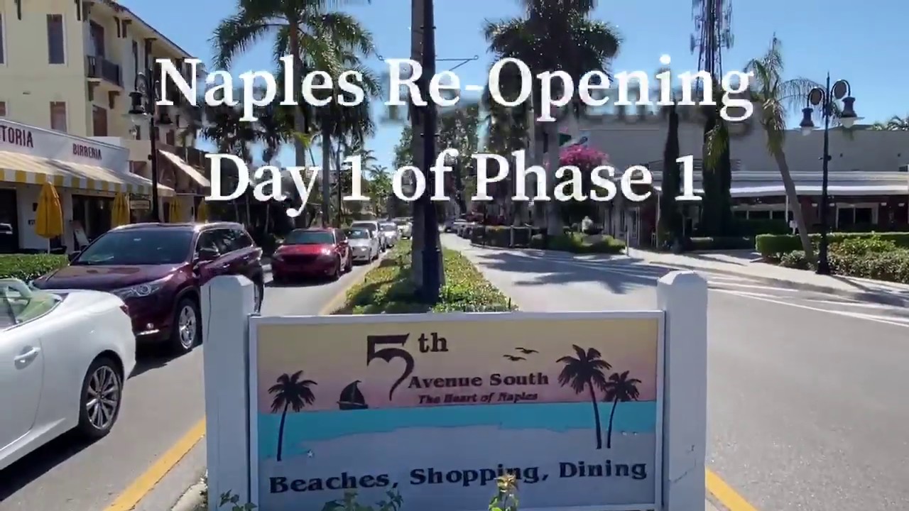 Naples 5th Ave S Re-Opening Day 1 Phase 1 May 4, 2020