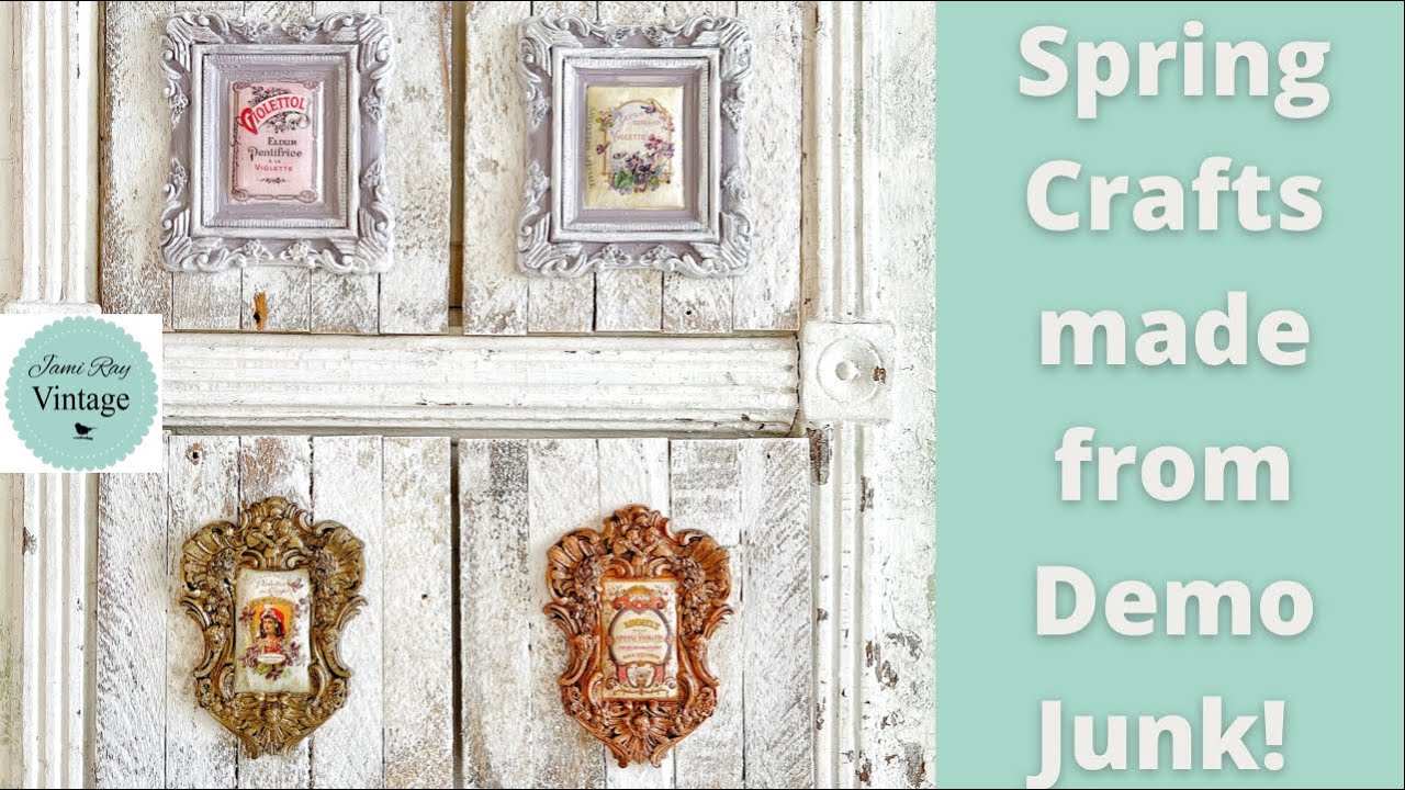 Scrap Wood Lath Project With IOD Molds and DIY Paint Waste Not Wednesday