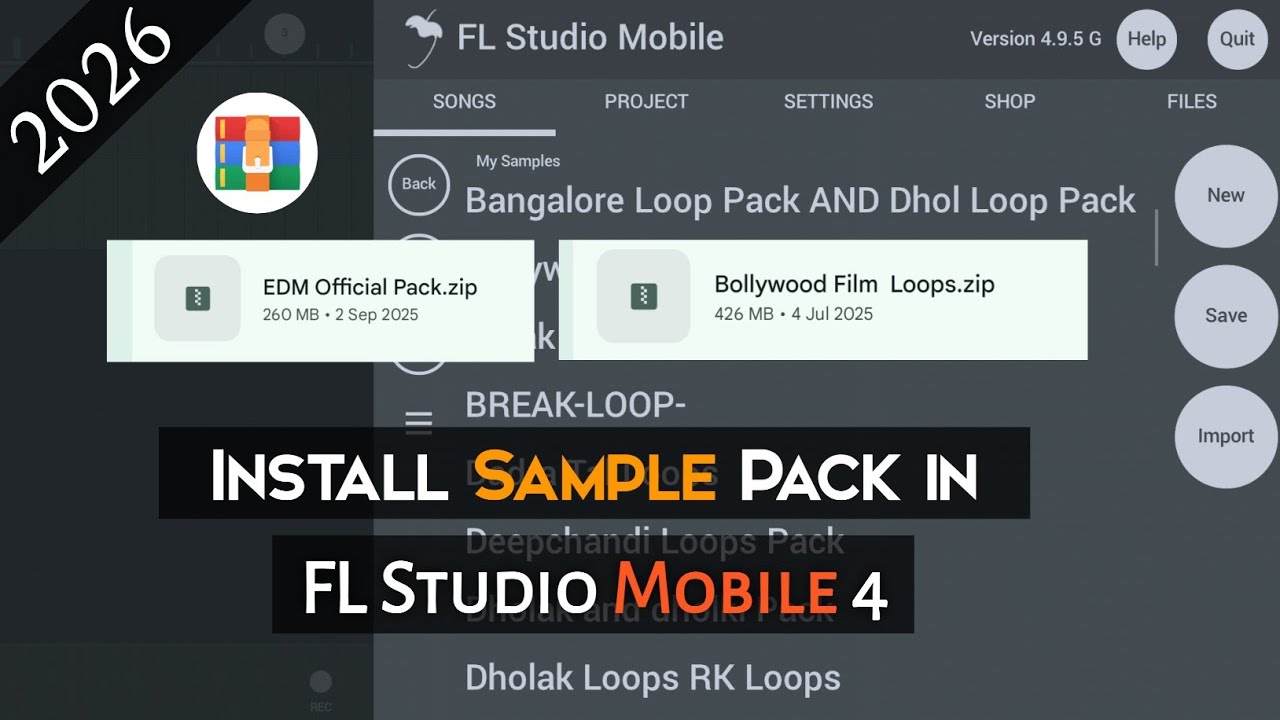How to install Sample Pack in Fl Studio Mobile app|Fl Studio Mobile Me Sample Pack Ko Lod Kaise Kare
