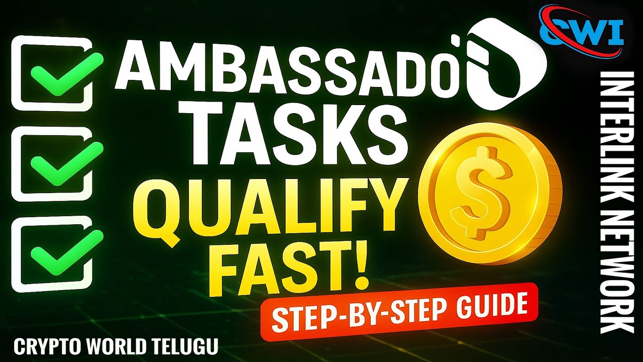 Interlink Ambassador Tasks Explained Telugu | Earn Online Interlink Network Step by Step GuideTelugu