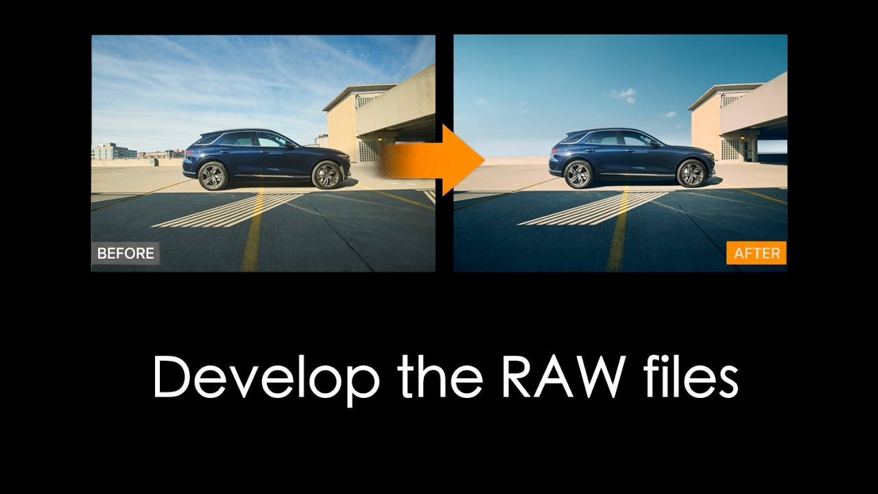 Blue Car Side View-RAW Development-01