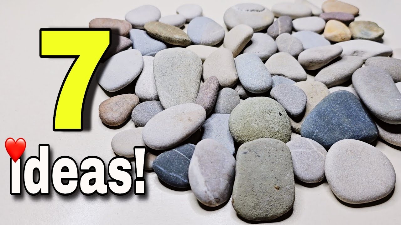 7 крутых и простых идей с плоскими камешками! ♻️🥰👍