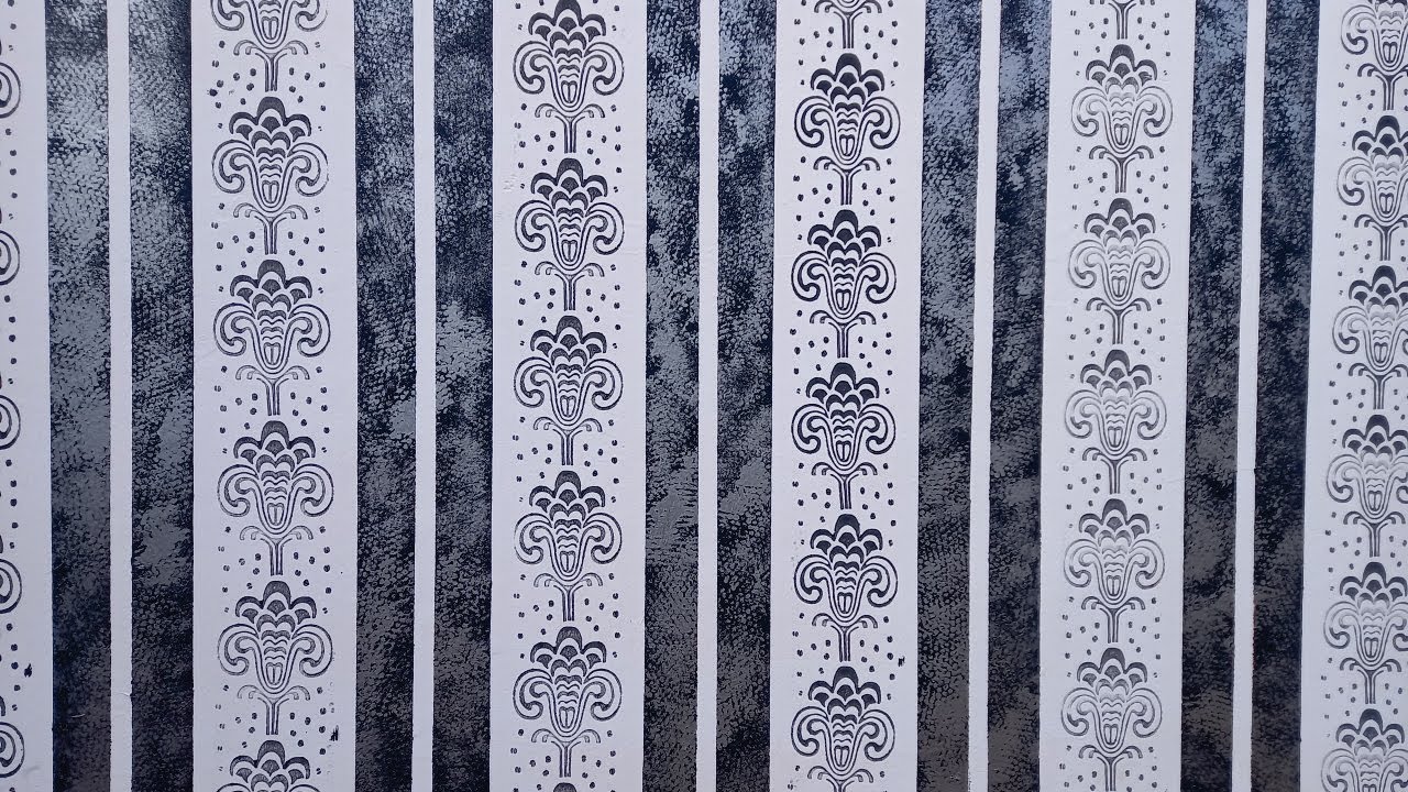 Simple wall design painting || DIY easy to apply