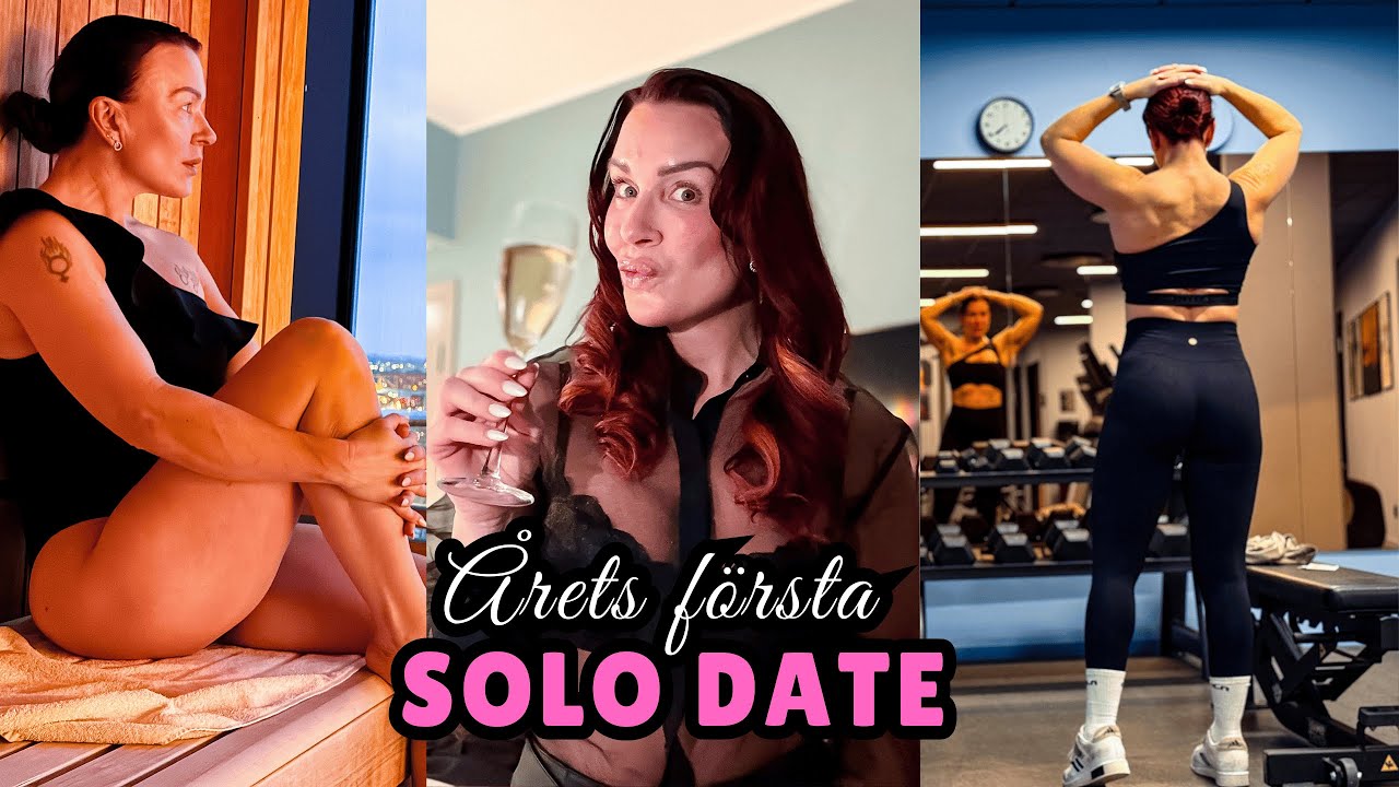 Årets första solo date! ⭐️Häng med mig på ett dygn med spa, träning, champagne och god mat!