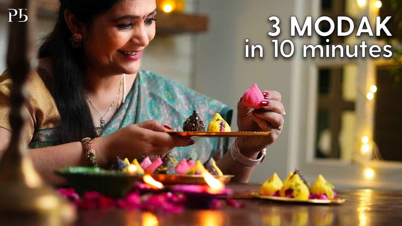 3 Modak Recipe in 10 minutes I Ganesh Chaturthi I 10 मिनट में बनाएं 3 मोदक I Pankaj Bhadouria