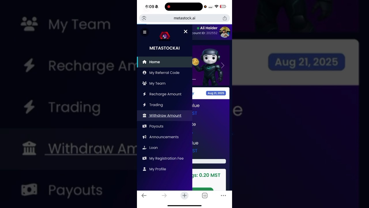 how to withdraw from metastock.ai #metastock #smartphone #howtoearnmoneyfromusstockmarket