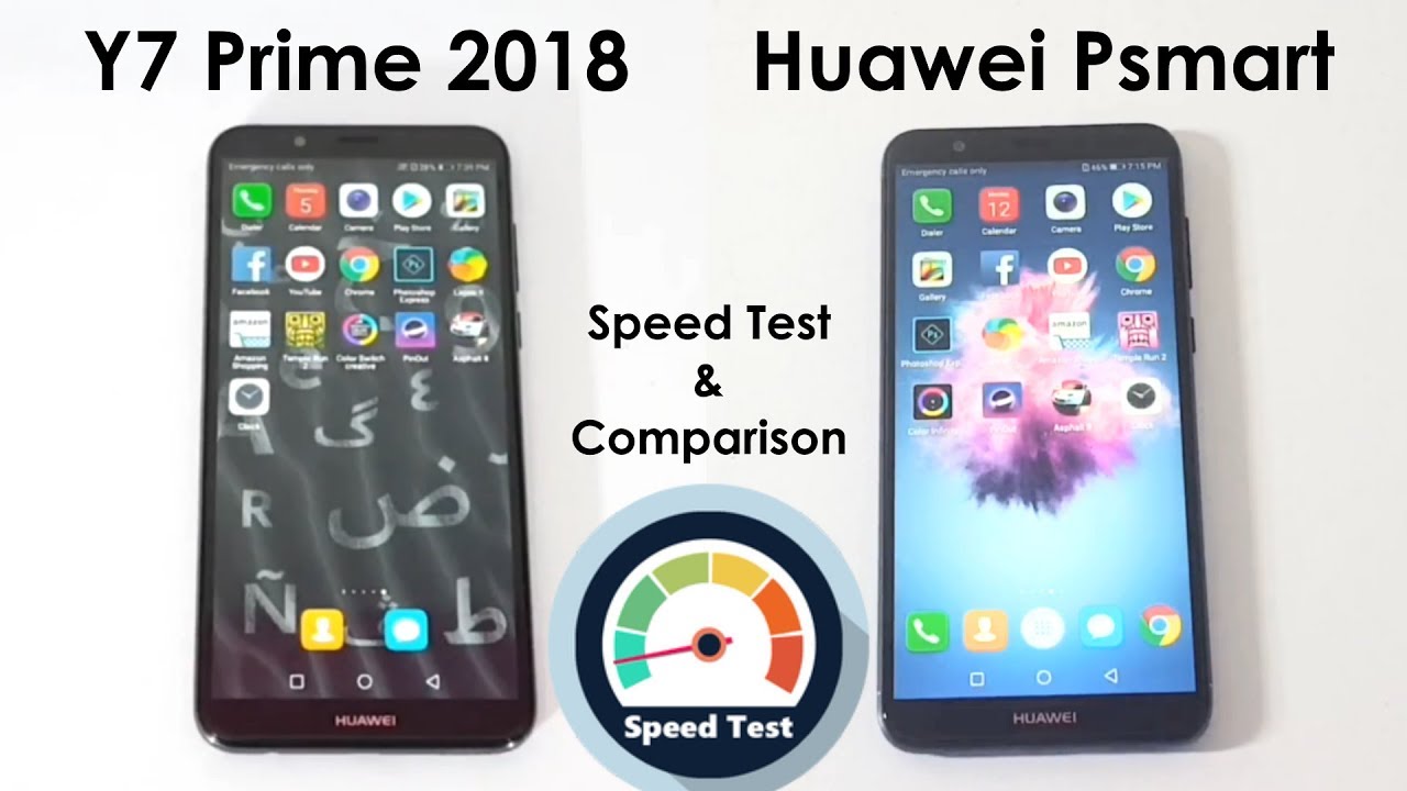 Huawei Y7 Prime 2018 Vs Huawei Psmart Speed Test Comparison!