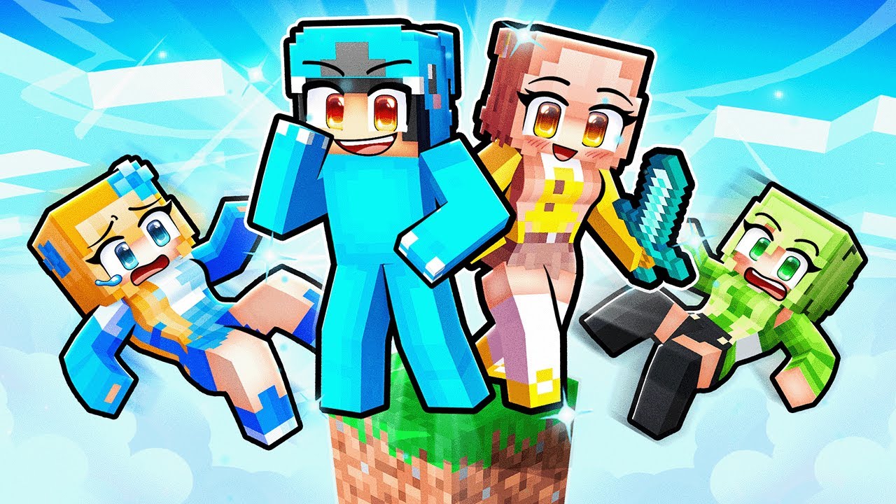 Surviving On ONE BLOCK With REAL LIFE GIRLFRIEND!