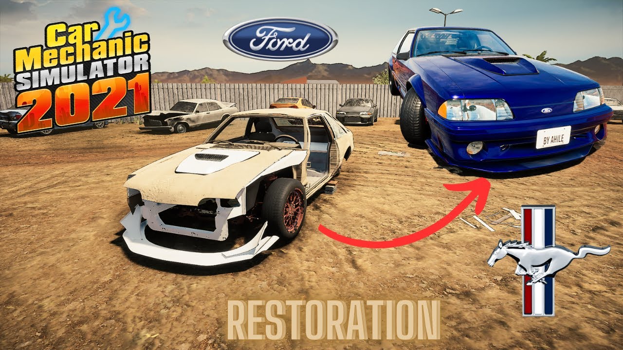 restoration Ford Mustang 1990 V8 COYOTE - Car Mechanic Simulator 21 gameplay 4K