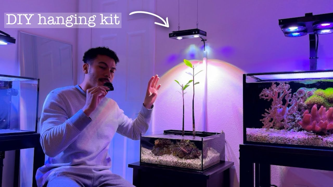 DIY aquarium light hanging kit!