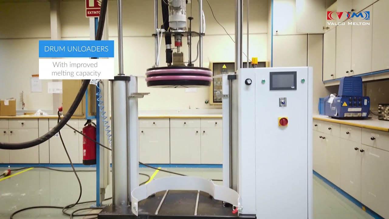 FlexDrum Series Unloaders for any type of adhesive delivered in 200L drums
