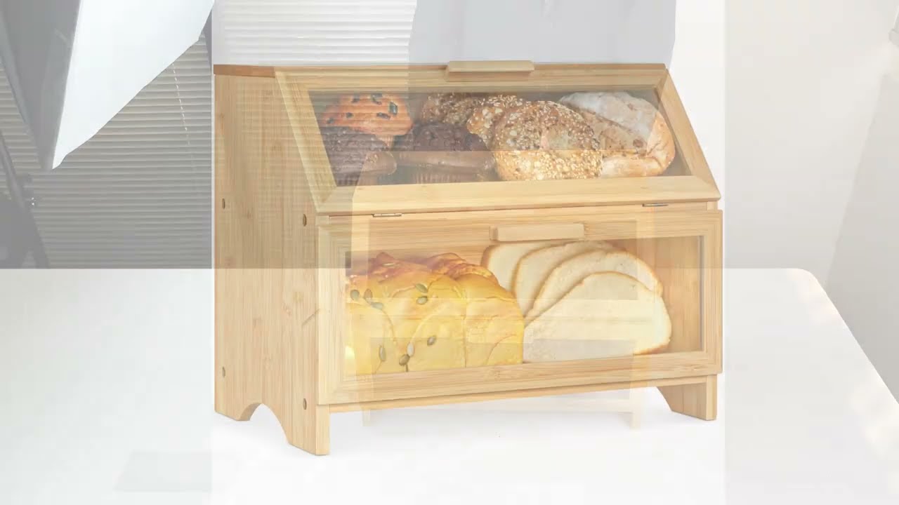 Golden Nature Double Layer Bamboo Bread Box Assembly Video