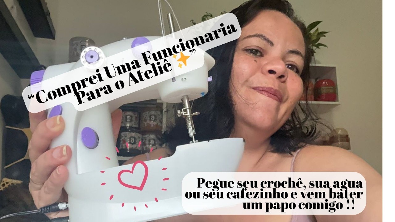 Comprei uma Máquina de Costura Portátil para o Ateliê! Me Ajudem a Escolher o Nome 😂🧵