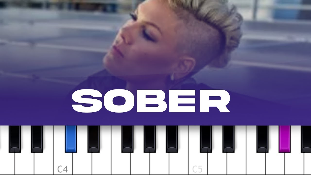 P!NK - Sober (piano tutorial)