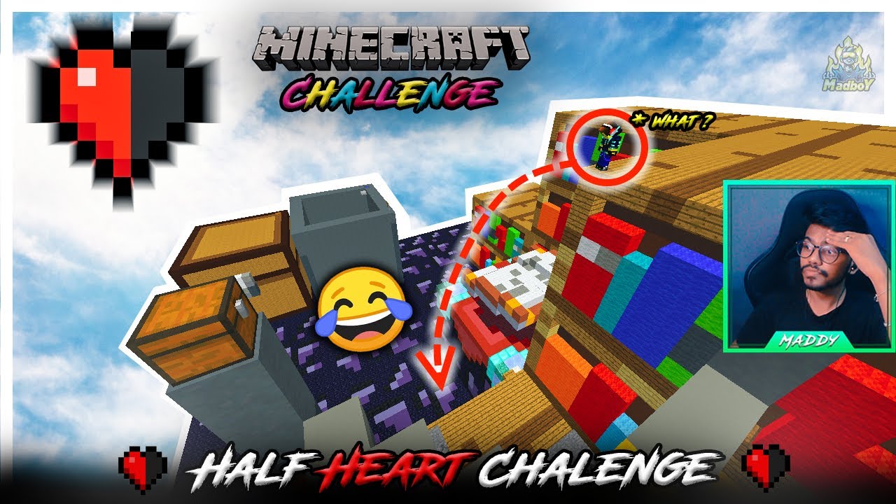 Half Heart Challenge 😵 | Smaller Life | Custom Map | in Telugu | Maddy Telugu Gamer