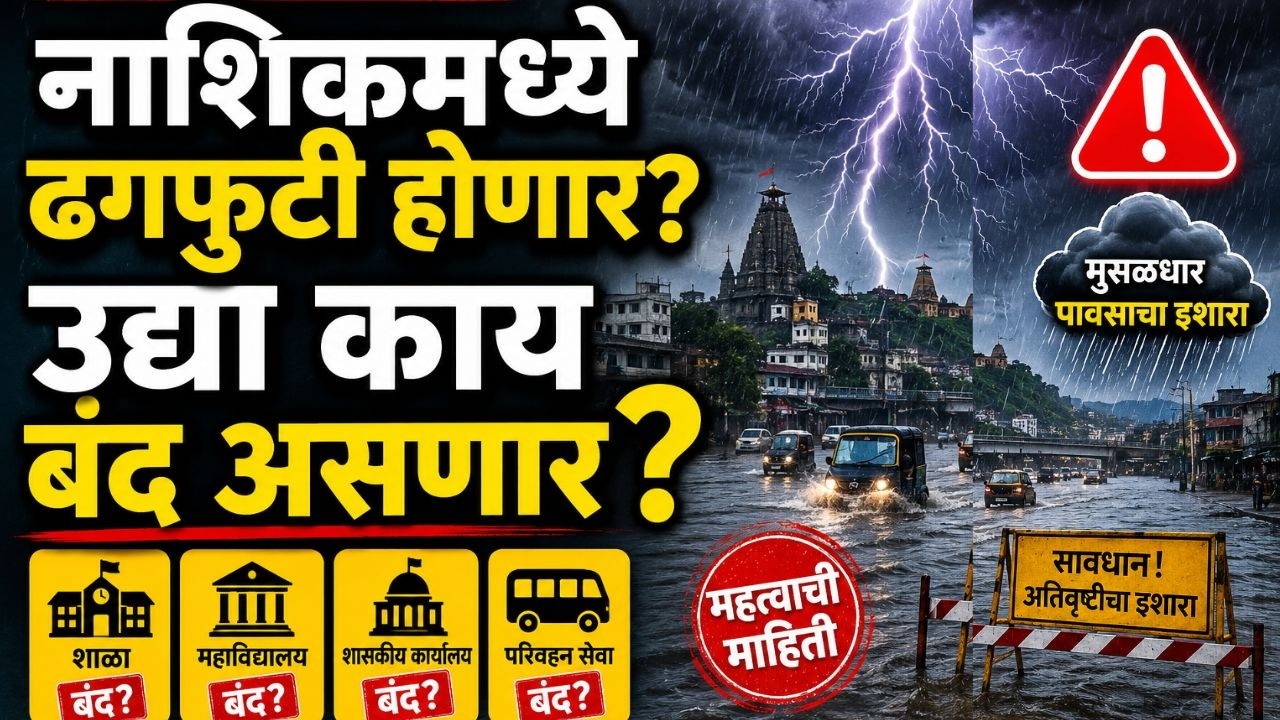 नाशिकमध्ये ढगफुटी होणार, उद्या काय बंद असणार ? | Nashik Rain Alert