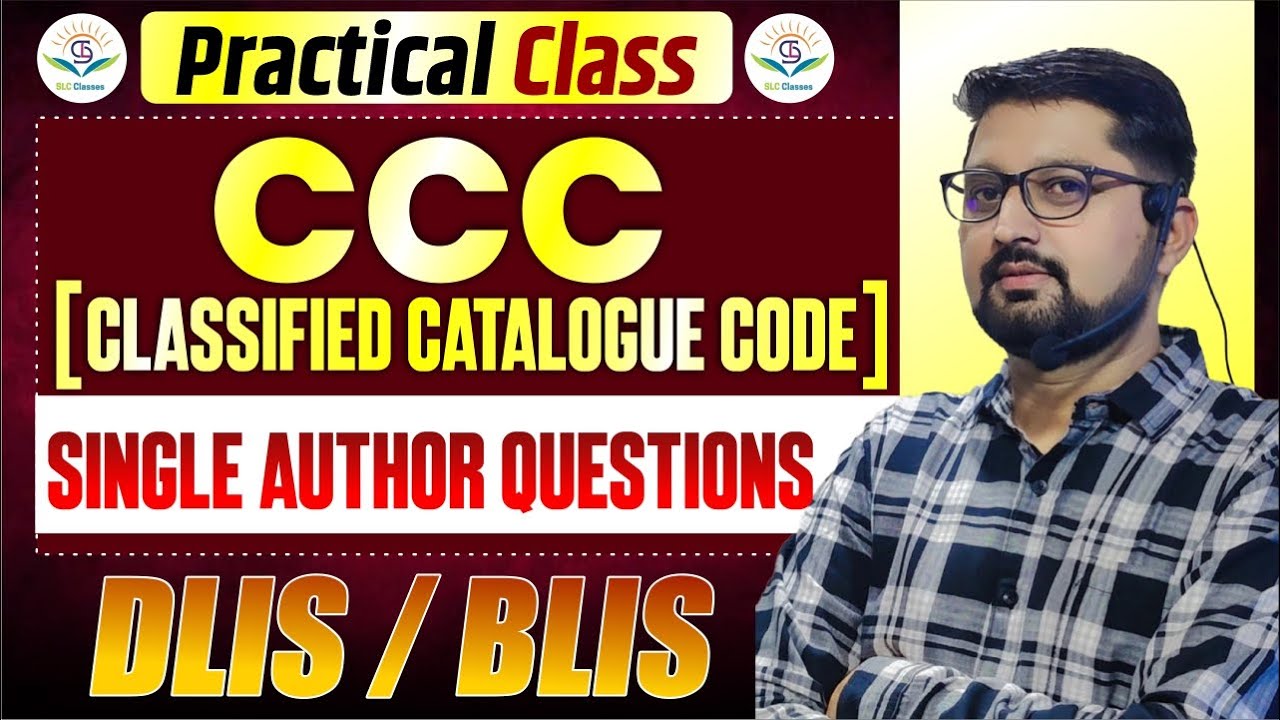 Class 3 VMOU Practical Class DLIS / BLIS || CCC || Classified Catalogue code
